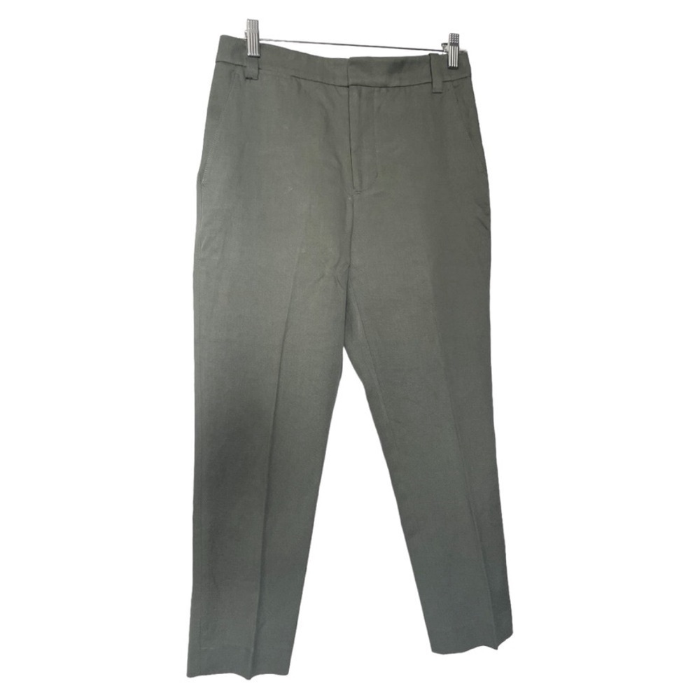 Vince Linen Bland Green Slim‎ Trouser Pants Size 4